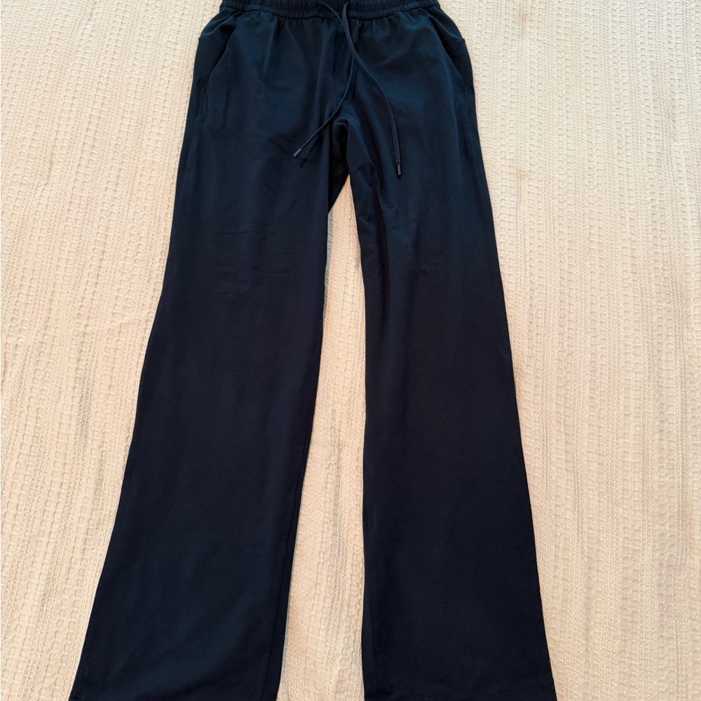 Navy Wide-Leg Lounge Pants